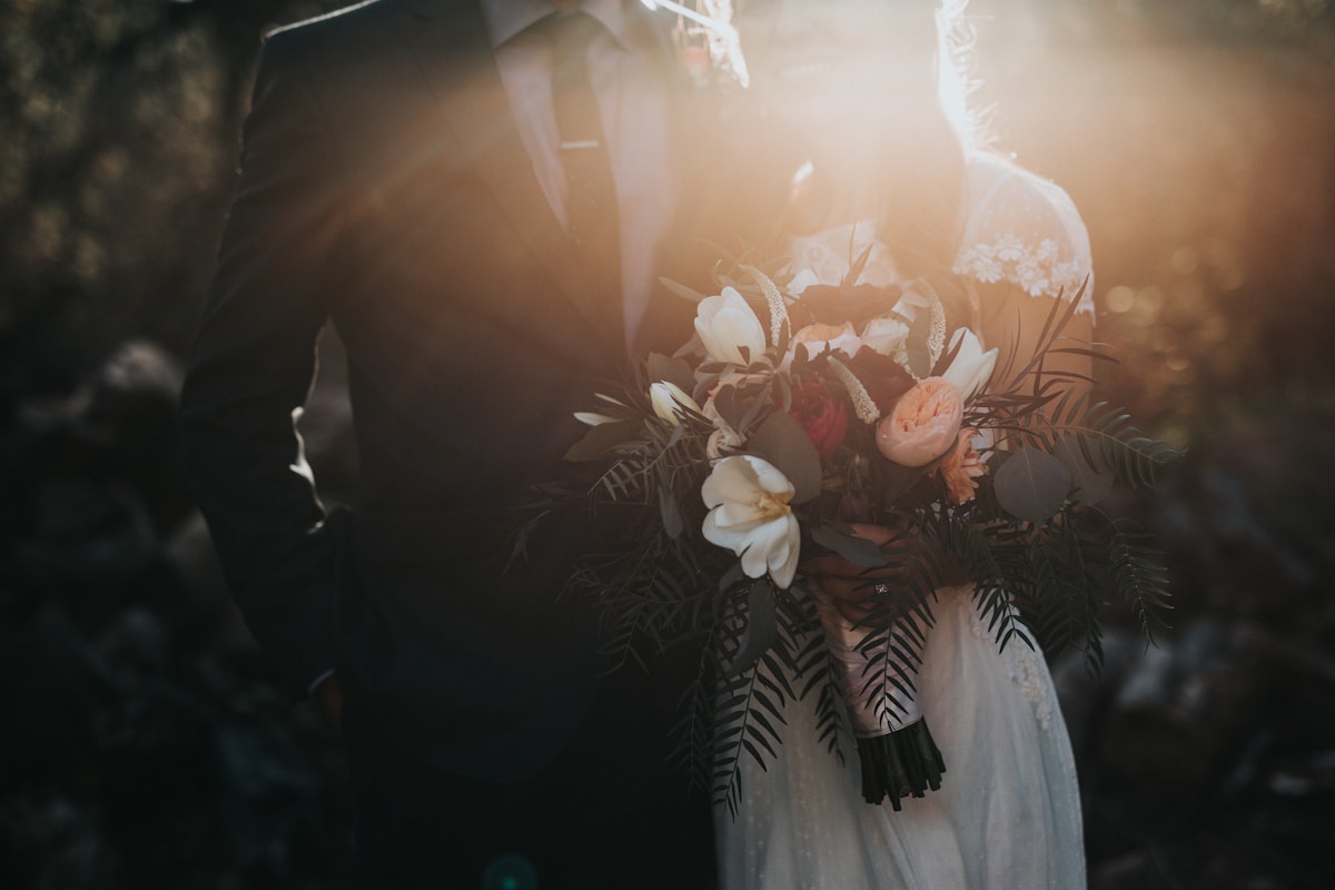 Wedding ceremony in a beautiful outdoor setting