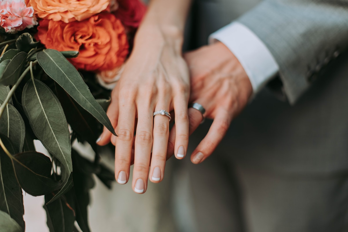 Couple exchanging vows during their ceremony